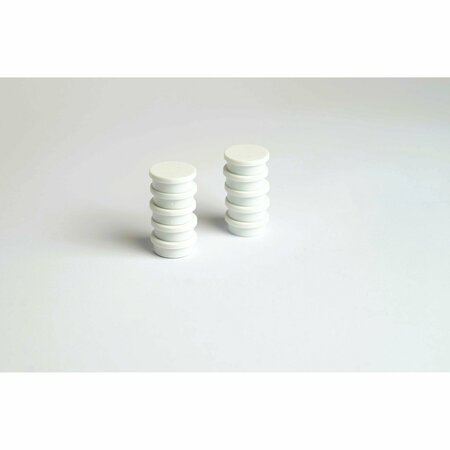 ECLIPSE MAGNETICS 20MM WHITE MARKER MAGNET, 10PK RM765W